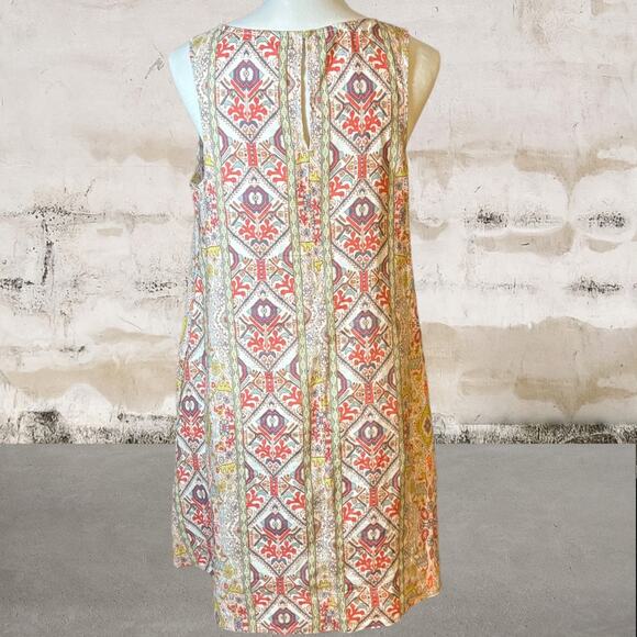Rachel Zoe NWOT Trapeze Linen Aztec Design Dress With Pockets-Size Small - Picture 4 of 6